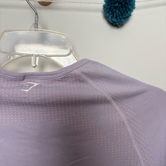 🌟Gymshark Training Long Sleeved Crop Top Purple Top - Picture 6 of 7